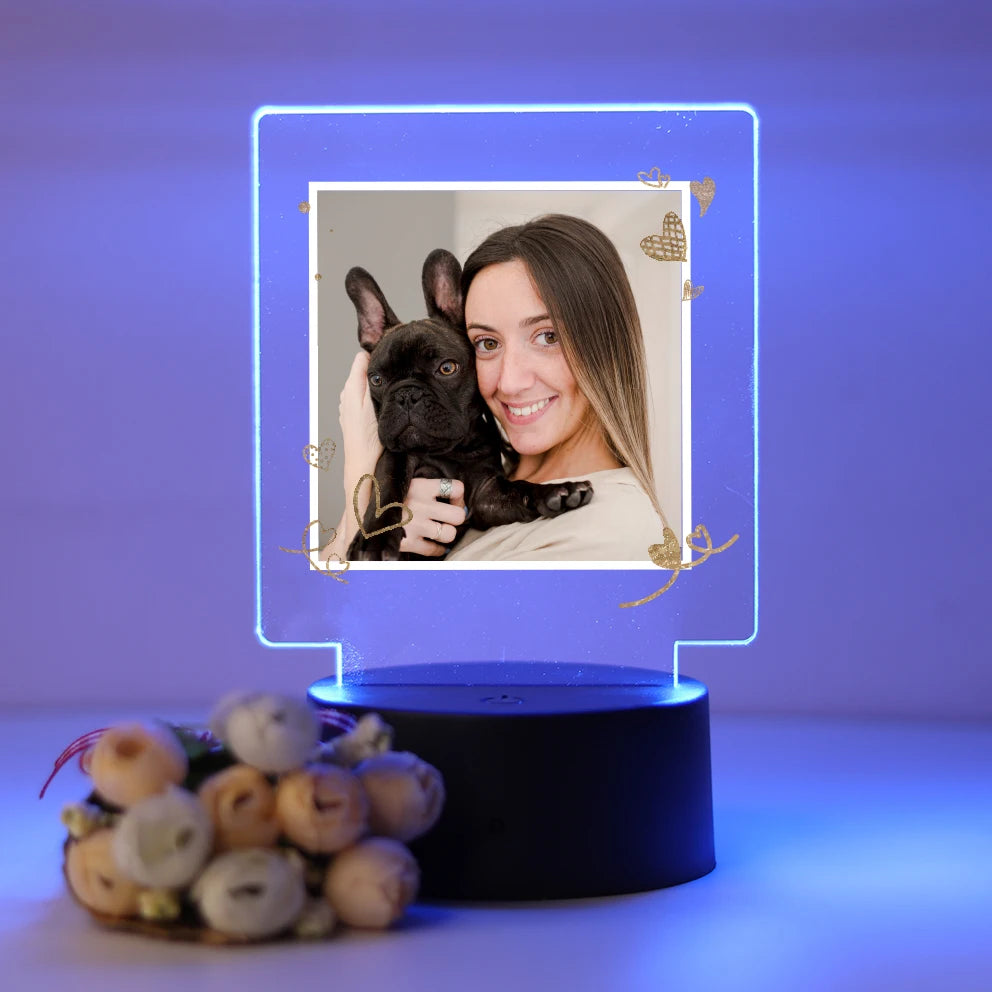 Personalized Photo LED Night Lamp for couples