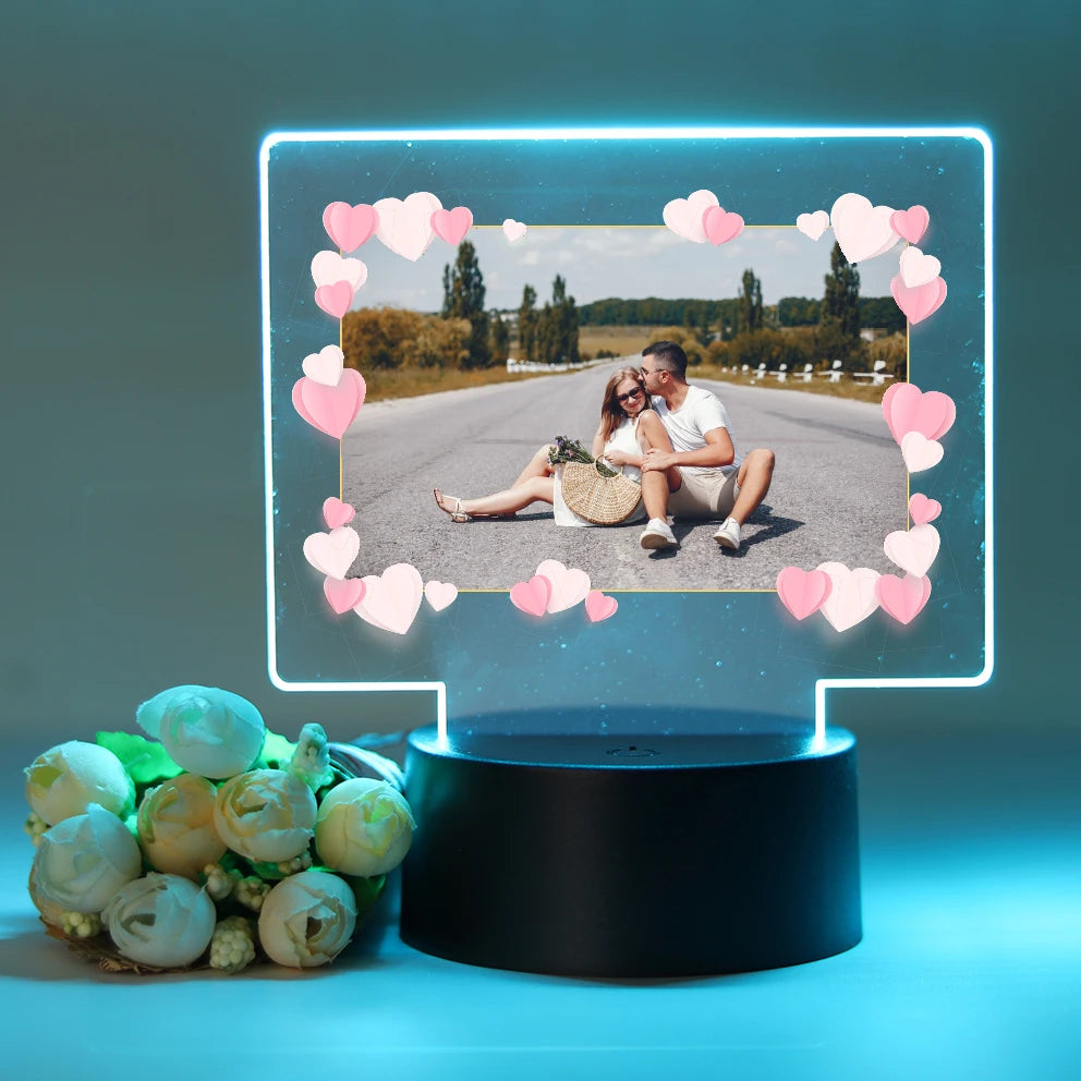 Personalized Photo LED Night Lamp for couples