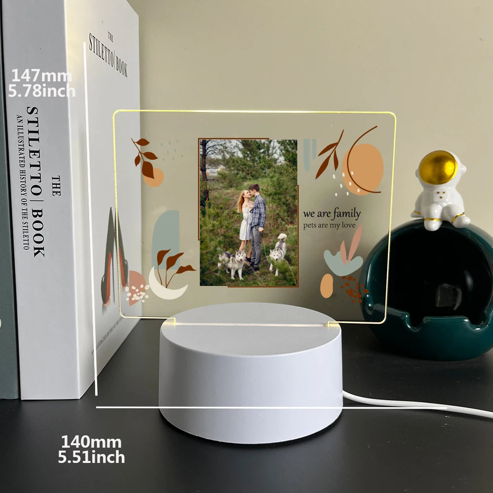 Personalized Photo LED Night Lamp for couples